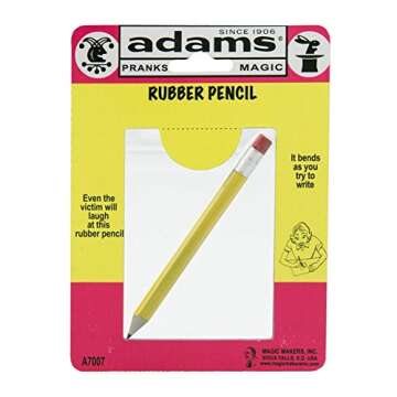 Adams Pranks and Magic - Rubber Pencil - 2 Pack Classic Novelty Prank Toy