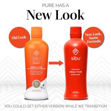 sibu Omega 7 Pure, 100% Pure Sea Buckthorn Juice (32 oz), USDA Organic – Boosts Immune System, Sup...