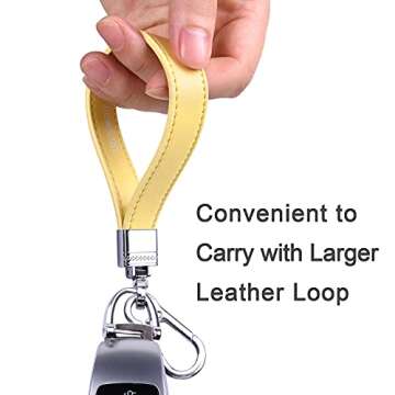 Wisdompro Genuine Leather Car Keychain - Stylish & Durable