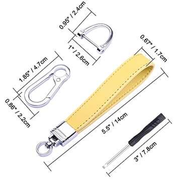 Wisdompro Genuine Leather Car Keychain - Stylish & Durable