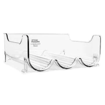 Simple Modern Water Bottle Organizer for Cabinet | Stackable Storage Plastic Organizer Rack for Bottles and Tumbler | Organization Shelf for Pantry, Kitchen, Refrigerator, Countertop | 1 Pack