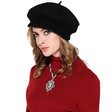 AIYUE French Beret - Stylish Wool Beanie Hat for All