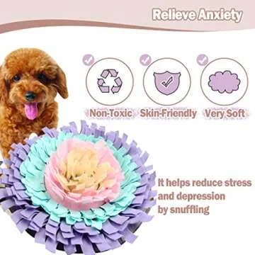 IFOYO Snuffle Mat for Dogs, Sniff Mat Slow Feeding Mat, Interactive Feed Game for Boredom, Help Stress Relief and Training, Encourages Natural Foraging Skills(Purple)…