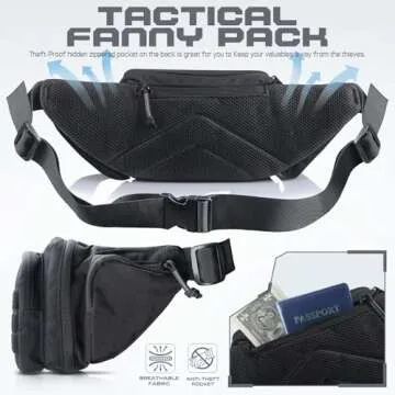 LIVANS Tactical Fanny Pack - Concealed Carry & Good Fit