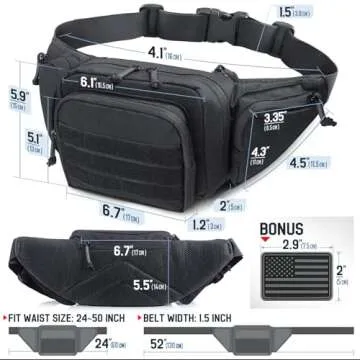 LIVANS Tactical Fanny Pack - Concealed Carry & Good Fit