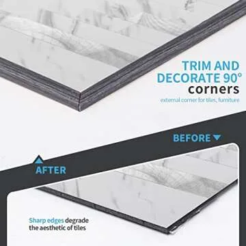 Art3d Vinyl Corner Trim - Safety & Style Combined