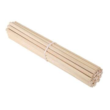 Wooden Dowel Rods 3/8 inch x 12 inch - Pack of 25