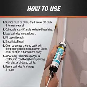 DAP INC 18152 10.1oz White Alex Plus Acrylic Latex Caulk with Silicone