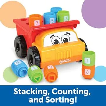 Learning Resources Tony the Peg Stacker Dump Truck - Fun Educational Toy