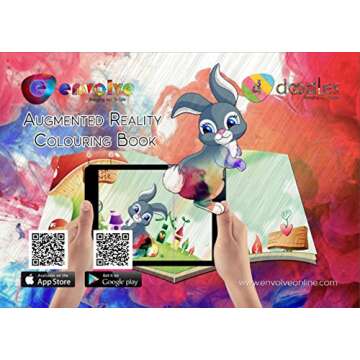Animation in Augmented Reality Coloring Books for Kids - the New Interactive 4-Pack, 3D Coloring with Animation, AR/VR App Included
