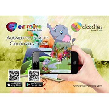 Animation in Augmented Reality Coloring Books for Kids - the New Interactive 4-Pack, 3D Coloring with Animation, AR/VR App Included