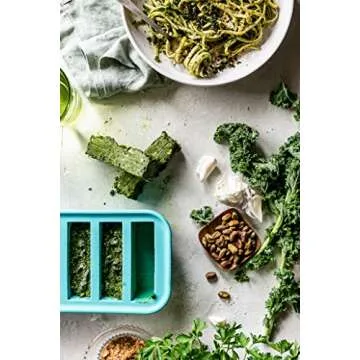 Souper Cubes 1/2 Cup Silicone Freezer Molds, Perfect for Storing Soups, Sauces, Juices, Desserts, Smoothie Prep and More, Freezer Portion Molds for Meal Prepping - Aqua - 2-Pack