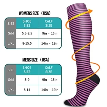 Copper Compression Socks - 6 Pairs for Optimal Support