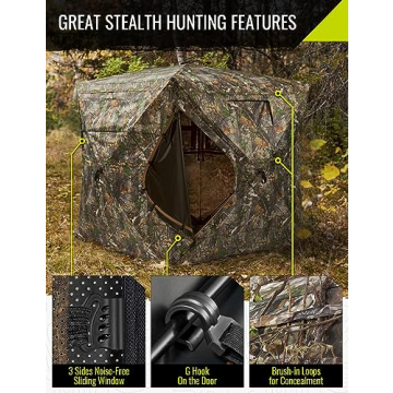 TIDEWE Portable Hunting Blind with 270-Degree View