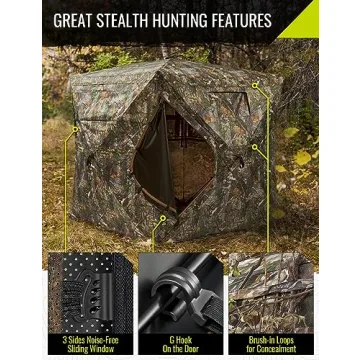 TIDEWE Portable Hunting Blind with 270-Degree View