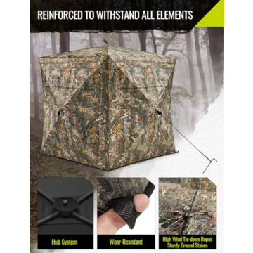 TIDEWE Portable Hunting Blind with 270-Degree View