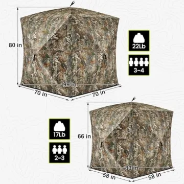 TIDEWE Portable Hunting Blind with 270-Degree View