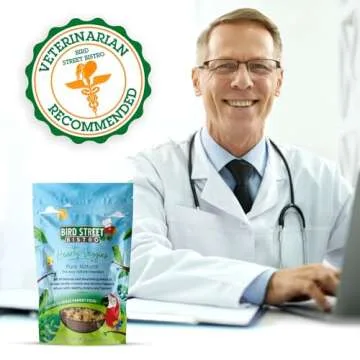 Bird Street Bistro Parrot Food - Parakeet Food - Cockatiel Food - Bird Food - Cooks in 3-15 min with Natural & Organic Grains - Legumes - Non-GMO Fruits, Vegetables, & Health Orientated Spices
