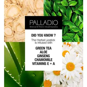 Palladio Herbal Matte Lipstick Bella Pink Full Coverage