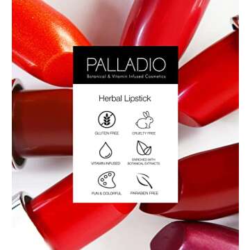 Palladio Herbal Matte Lipstick Bella Pink Full Coverage