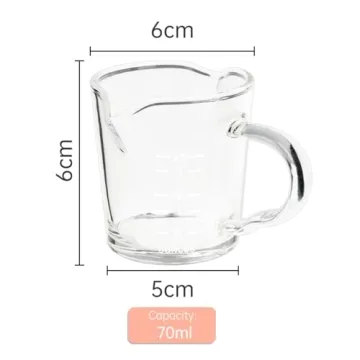 Espresso Shot Glass 70ML Heat-Resistant Double Spout