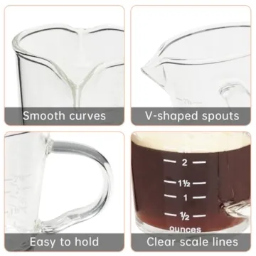 Espresso Shot Glass 70ML Heat-Resistant Double Spout