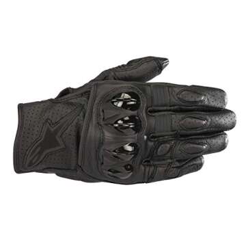Alpinestars Celer V2 Leather Gloves-Black/Black-L