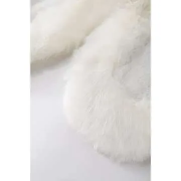 BABEYOND Faux Fur Shawl for Women with Collar Scarf Wrap Faux Fur Evening Cape for Winter Coat