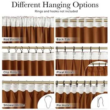 StangH Burnt Orange Velvet Curtains - Back Tab Blackout Thermal Insulated Window Drapes for Bedroom/Living Room, Holiday Home Decoration Backdrops for Kids, W52 x L84, 2 Panels