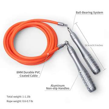 HereRope Weighted Jump Ropes for Women & Men, 1LB Adjustable Heavy Jump Ropes, Durable Jump Rope Weighted, Best for Fitness, High-Intensity Strength Workouts, crossfit, Boxing