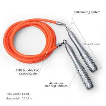 HereRope Weighted Jump Ropes for Women & Men, 1LB Adjustable Heavy Jump Ropes, Durable Jump Rope Weighted, Best for Fitness, High-Intensity Strength Workouts, crossfit, Boxing