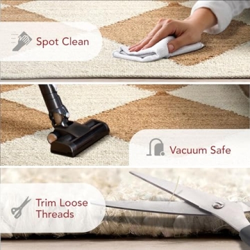 nuLOOM Pandora Diamond Jute Area Rug 5x8 Durable Eco-Friendly