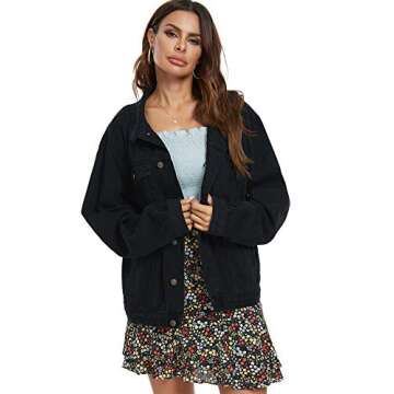 Sarwoldey Women’s Oversized Denim Jacket - Stylish & Trendy