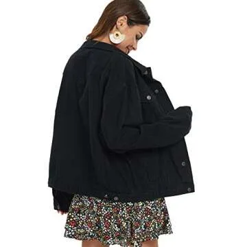Sarwoldey Women’s Oversized Denim Jacket - Stylish & Trendy