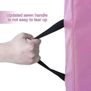 4'x10'x2" Thick Folding Panel Gymnastics Tumbling Mat Gym Fitness Exercise, Pink…