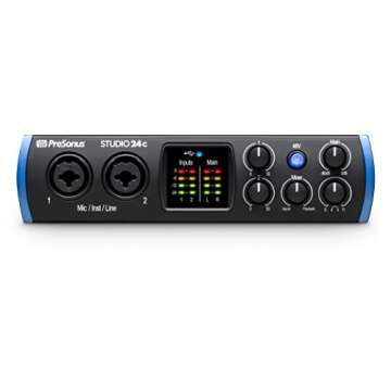 PreSonus Studio 24c 2x2, 192 kHz, USB Audio Interface with Studio One Artist and Ableton Live Lite D...