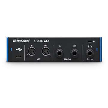 PreSonus Studio 24c 2x2, 192 kHz, USB Audio Interface with Studio One Artist and Ableton Live Lite DAW Recording Software