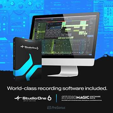 PreSonus Studio 24c 2x2, 192 kHz, USB Audio Interface with Studio One Artist and Ableton Live Lite DAW Recording Software