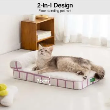 MEWOOFUN Cat Couch Bed - Stylish Orthopedic Pet Sofa