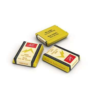 Swiss Delice Dark Chocolate Squares - 72% Chocolate Noir - Chocolates Individually Wrapped - 2.8 lb Bulk (1300g) - Swiss Chocolates