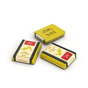 Swiss Delice Dark Chocolate Squares - 72% Chocolate Noir - Chocolates Individually Wrapped - 2.8 lb Bulk (1300g) - Swiss Chocolates