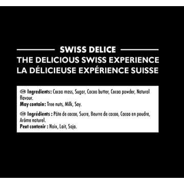 Swiss Delice Dark Chocolate Squares - 72% Chocolate Noir - Chocolates Individually Wrapped - 2.8 lb Bulk (1300g) - Swiss Chocolates