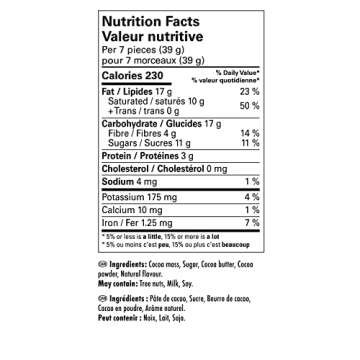 Swiss Delice Dark Chocolate Squares - 72% Chocolate Noir - Chocolates Individually Wrapped - 2.8 lb Bulk (1300g) - Swiss Chocolates