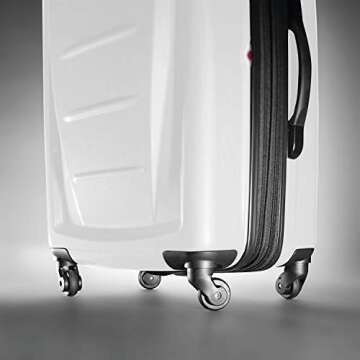 Samsonite Winfield 2 Hardside Expandable Luggage with Spinner Wheels, Checked-Medium 24-Inch, Brushed White