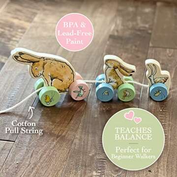 Guess How Much I Love You Wooden Pull Toy for Toddlers