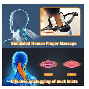 CANDY RISE Neck Massager,6 Balls Massage Roller,Handheld Massager and Relaxer,for Neck, Back, Shoulder, Waist, and Legs