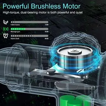 Massage Gun Deep Tissue, Upgrade Percussion Massager Gun for Athletes Handheld Muscle Massage Gun (Black)