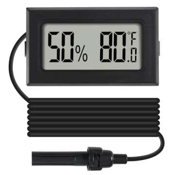 10Pcs Mini Digital Thermometer Hygrometer Gauge Indoor with Probe Sensor LCD Display Meter Temperatu...