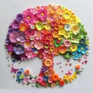 Greentime 600-700 PCS Mixed Color Assorted Sizes Round Resin Buttons for Crafts Sewing DIY Manual Button Painting DIY Handmade Ornament Buttons