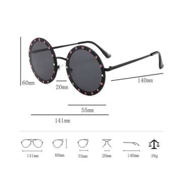 HPIRME Vintage Round Sunglasses - Stylish and Comfortable Eyewear